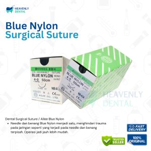 Ailee Blue Nylon Dental Suture / Blue Nylon Surgical Suture Khusus 1Box (24 PCS)