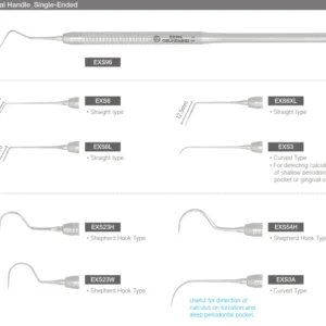 Osung Dental Sonde / Explorer Metal Handle Single Ended Original