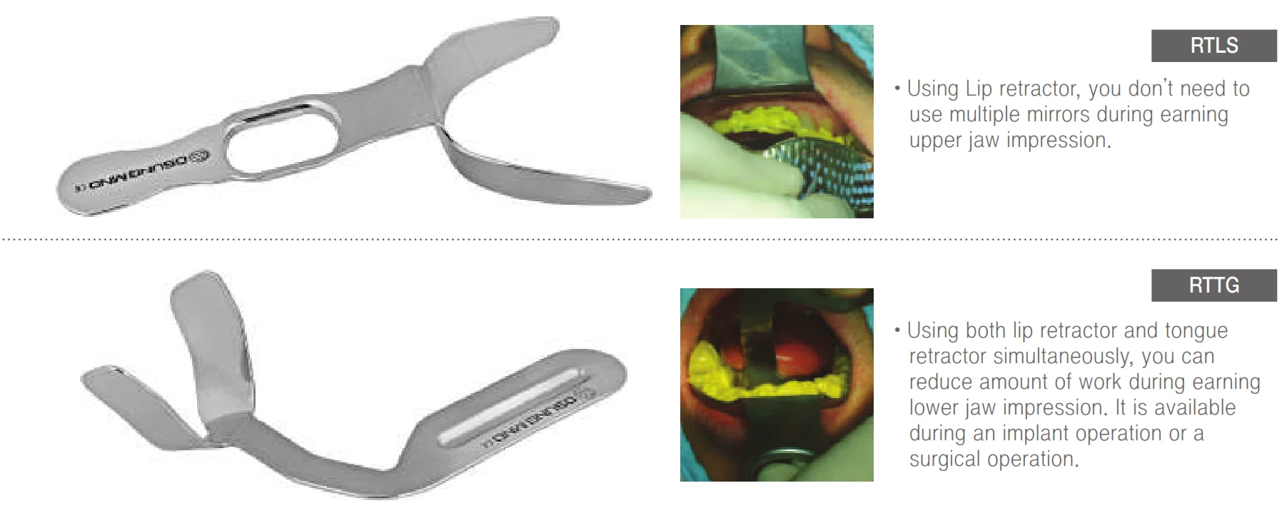 Osung Lip & Cheeck / Lip & Tongue Retractor Metal Stainless Steel Osung - Gambar 2