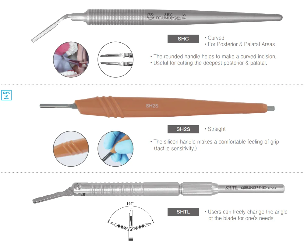 Osung Scalpel Handle / Gagang / Pegangan Pisau Bedah Original - Gambar 3