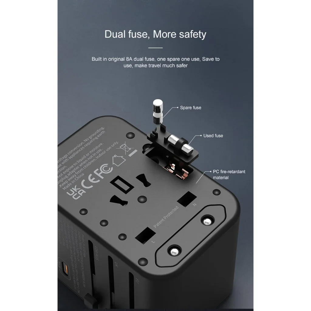 Universal Travel Charger & Adaptor JY-307 MAX 35.5W PD + Type C + 3 Port USB - Gambar 4